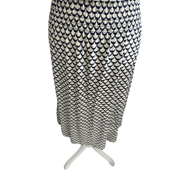TORY BURCH Wave Print Smock Waist Dress Size Large - Picture 6 of 10